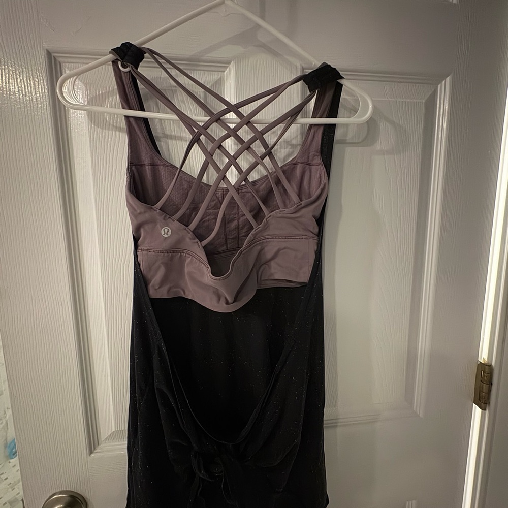 Lululemon Strappy Black & Mauve Active Dress